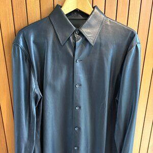 Handmade genuine lambskin leather jacket/shirt